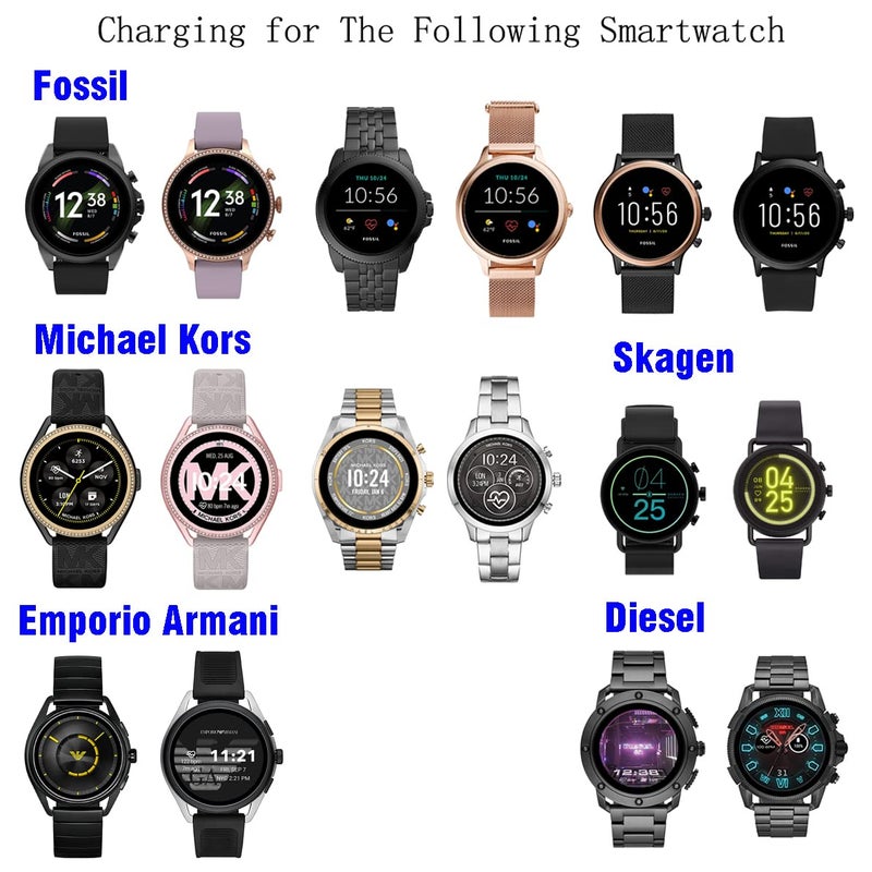 Soarking Charging Dock/Stand for Fossil Smartwatch Gen 6/5/5E/4 Garrett,Julianna Carlyle,Sport and for MK MKGO Runway with 5 Ft Cable - Image 2